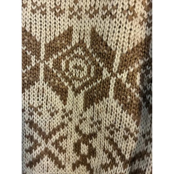 NWT Size Large Cream and Brown Pullover Sweater - Picture 5 of 7